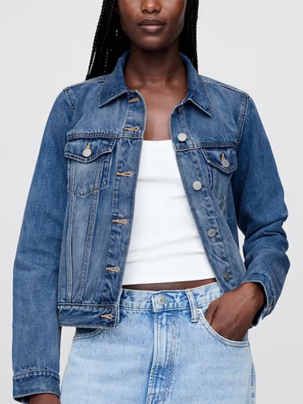 GAP Blue Denim Jacket - Women's Classic Trucker